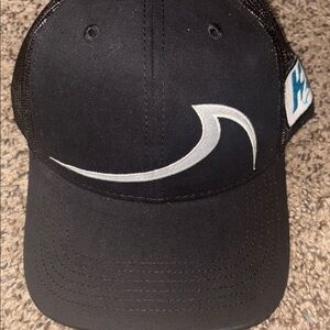 Black Cap with Silver Wave Logo